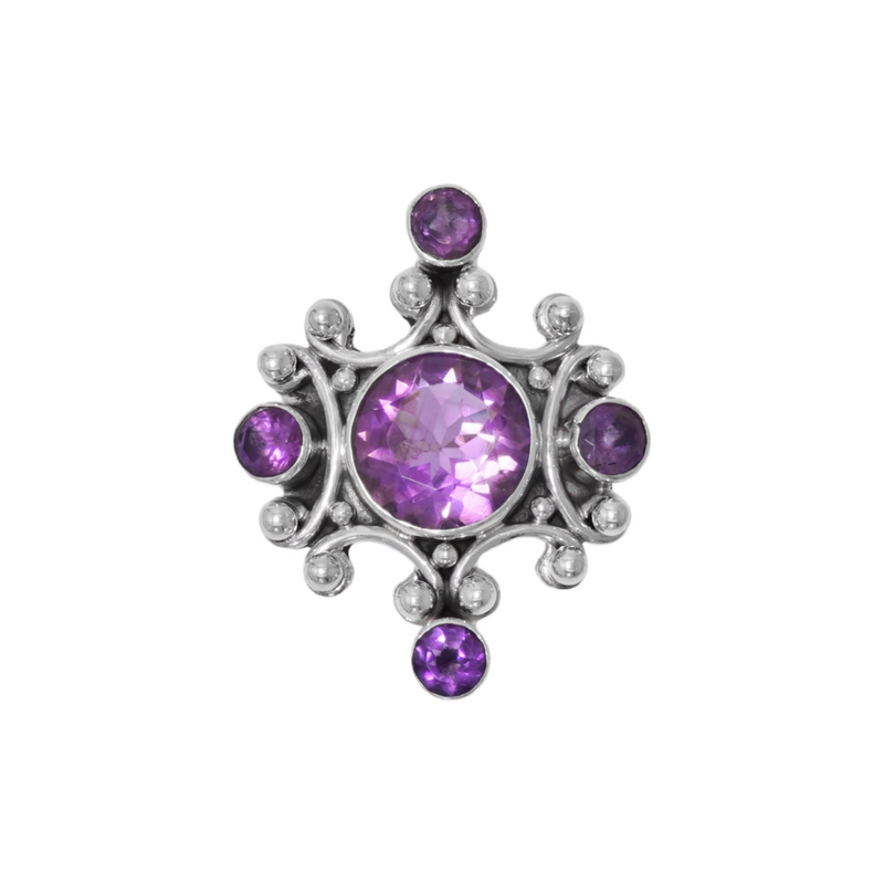 Sterling Silver Amethyst Ring SSR315