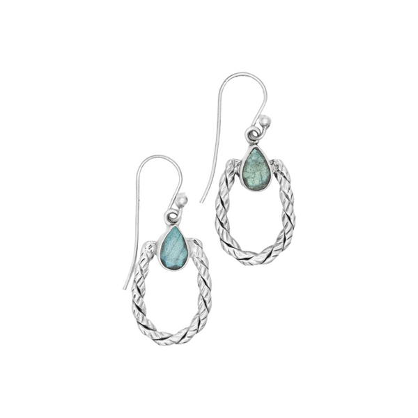 Sterling Silver Labradorite Earrings SSER191