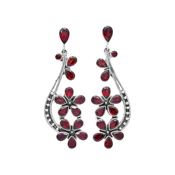 Sterling Silver Garnet Earrings SSER187
