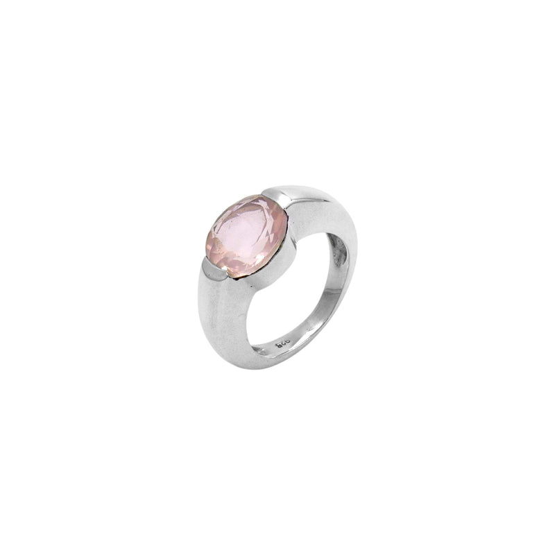 Sterling Silver Rose Quartz Ring SSR227