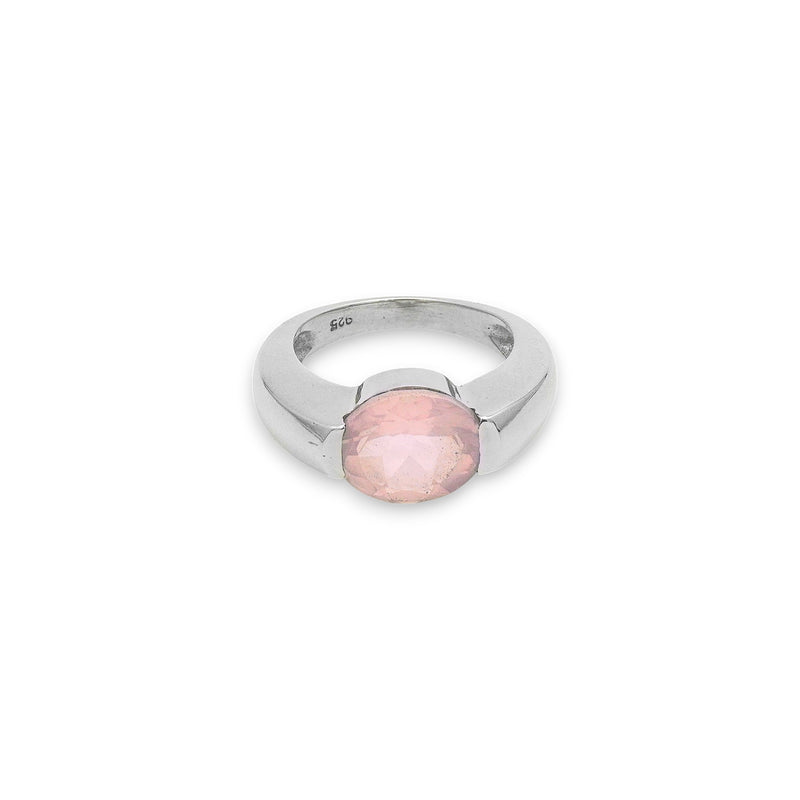 Sterling Silver Rose Quartz Ring SSR227