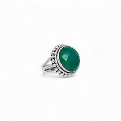 Sterling Silver Green Onyx Ring SSR45