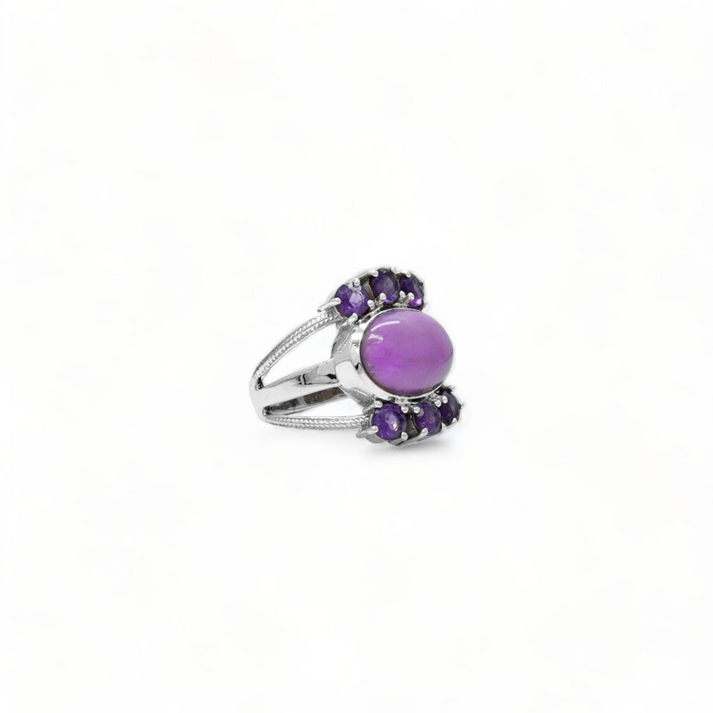 Sterling Silver Alunite & Amethyst Ring SSR268