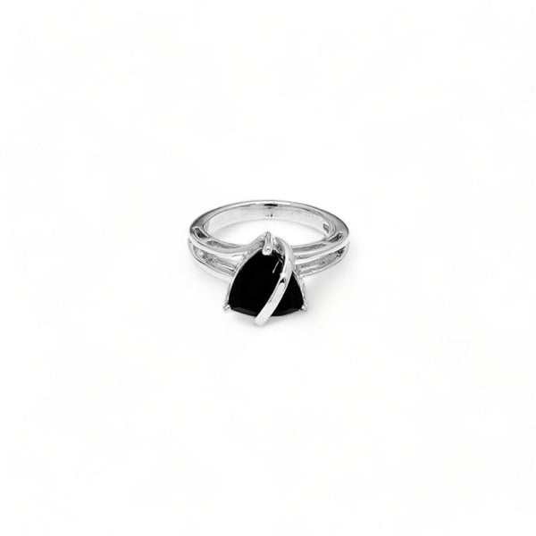 Sterling Silver Black Spinel Ring SSR28
