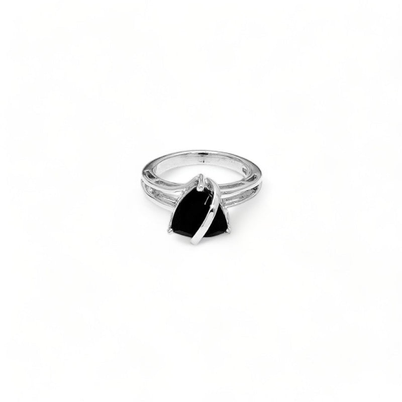 Sterling Silver Black Spinel Ring SSR28