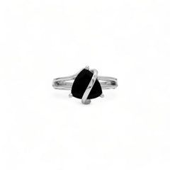 Sterling Silver Black Spinel Ring SSR28