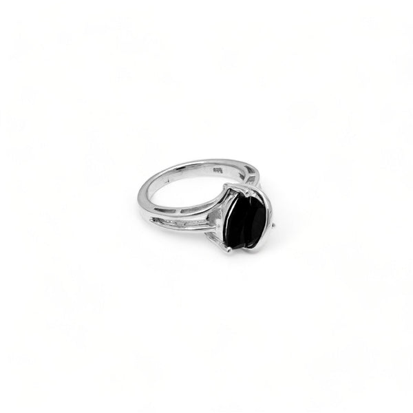 Sterling Silver Black Spinel Ring SSR28