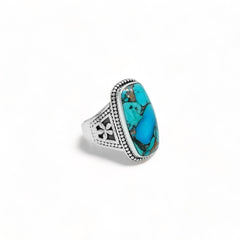 Sterling Silver Copper Turquoise Ring SSR56