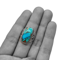 Sterling Silver Copper Turquoise Ring SSR56