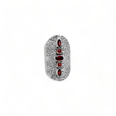 Sterling Silver Garnet Ring SSR8