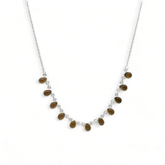Sterling Silver Smoky Quartz Necklace SSN4