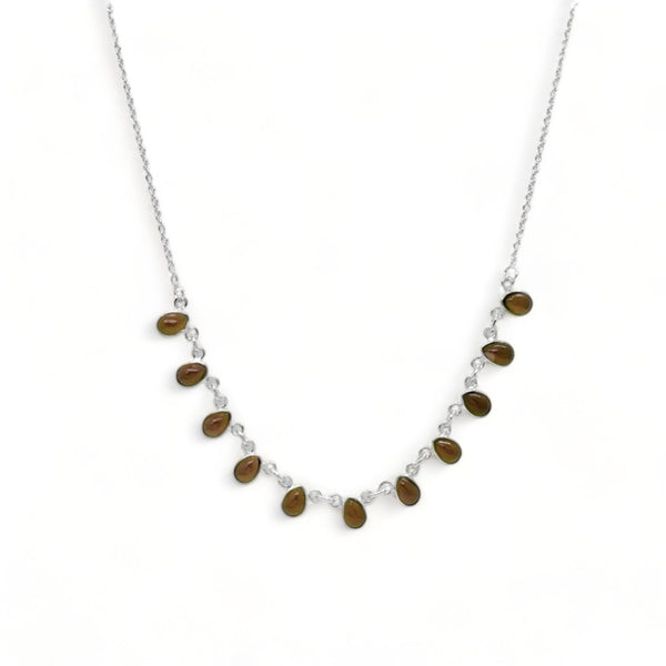 Sterling Silver Smoky Quartz Necklace SSN4