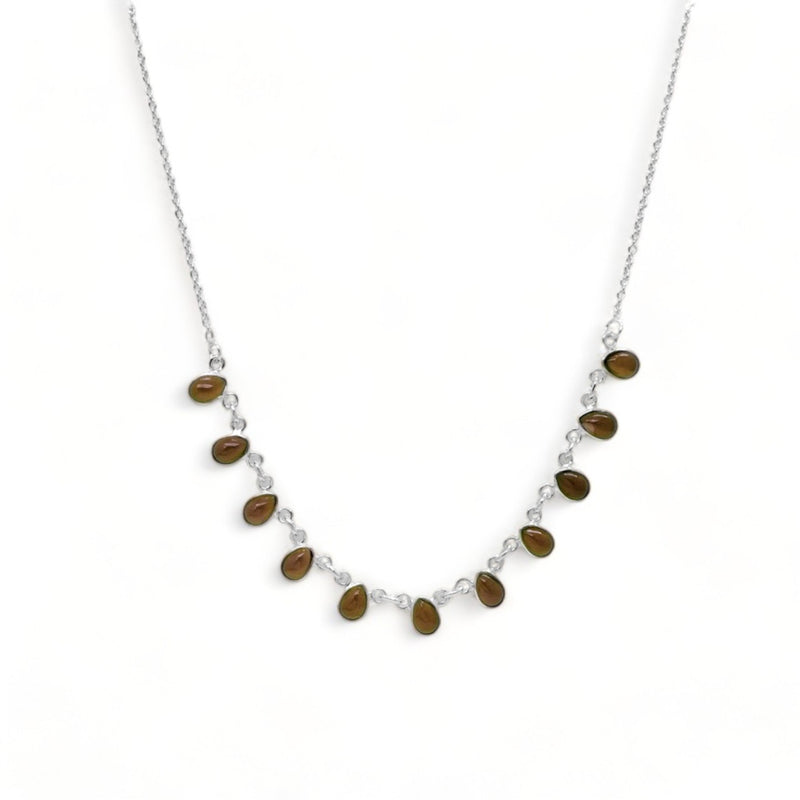 Sterling Silver Smoky Quartz Necklace SSN4