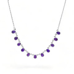 Sterling Silver Amethyst Necklace SSN4
