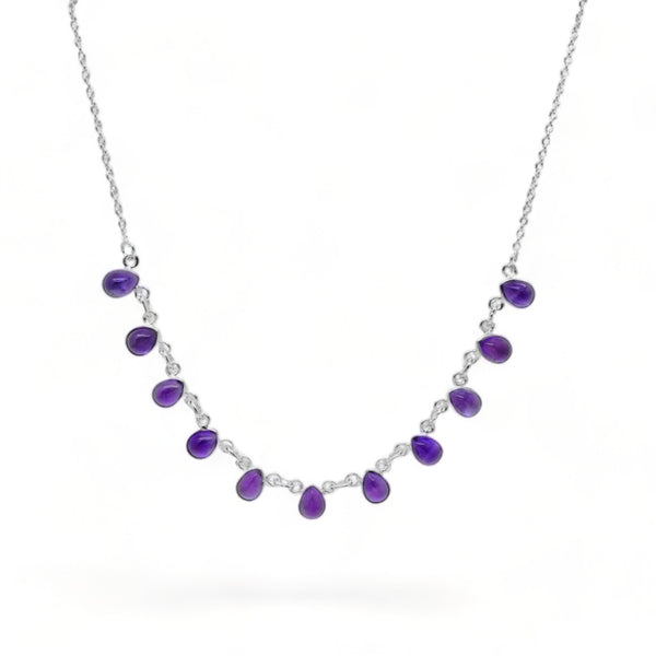 Sterling Silver Amethyst Necklace SSN4