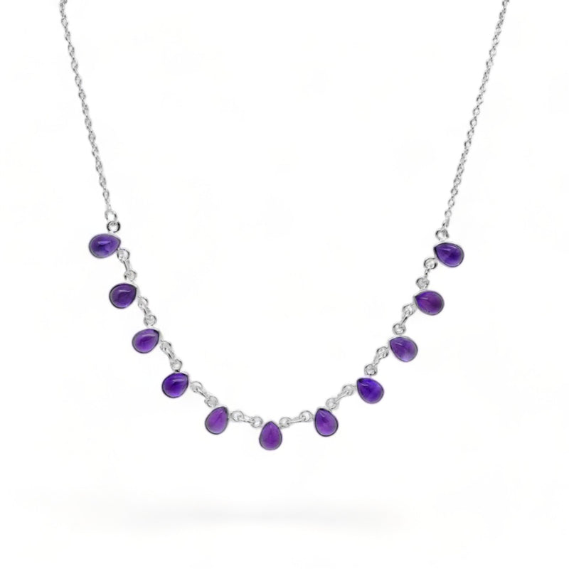Sterling Silver Amethyst Necklace SSN4