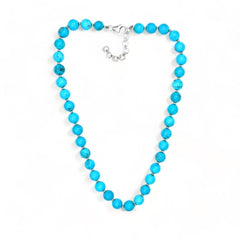 Sterling Silver Turquoise Beads Necklace SSN5