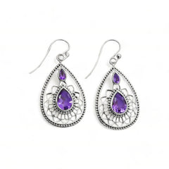 Sterling Silver Amethyst Earrings SSER30