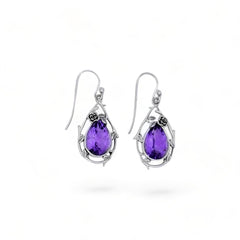 Sterling Silver Amethyst Earrings SSER32
