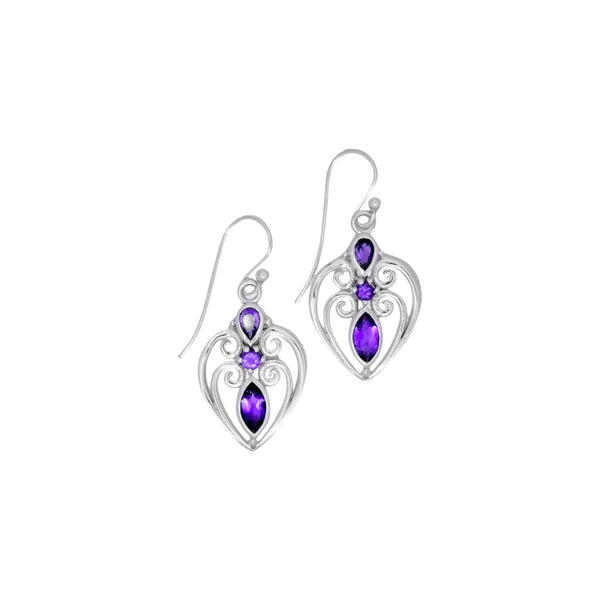 Sterling Silver Amethyst Earrings SSER37