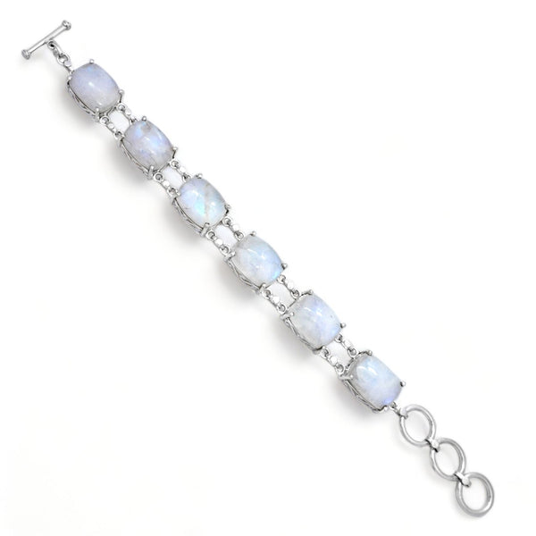 Sterling Silver Rainbow Moonstone Bracelet SSBR10