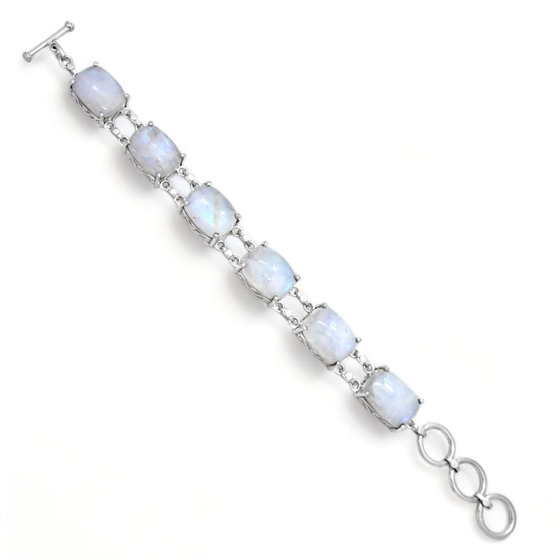 Sterling Silver Rainbow Moonstone Bracelet SSBR10