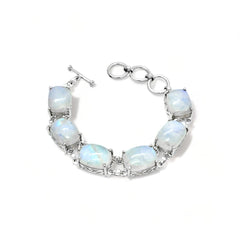 Sterling Silver Rainbow Moonstone Bracelet SSBR10