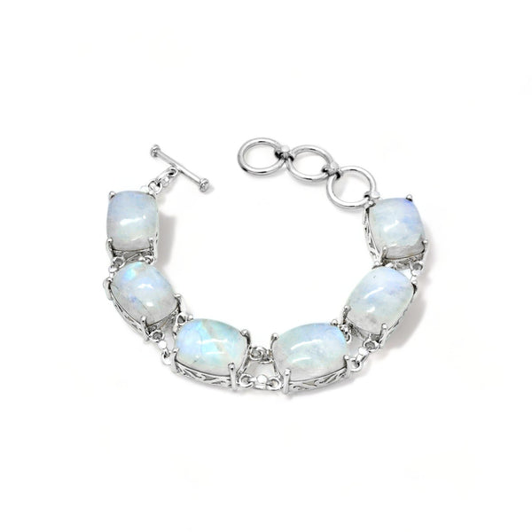 Sterling Silver Rainbow Moonstone Bracelet SSBR10