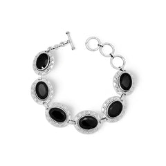 Sterling Silver Black Spinel Bracelet SSBR14