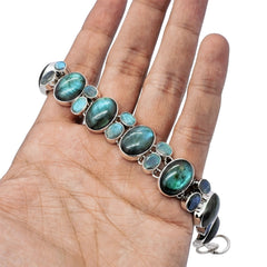 Sterling Silver Labradorite Bracelet SSBR4