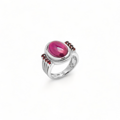 Sterling Silver Garnet Ring SSR346