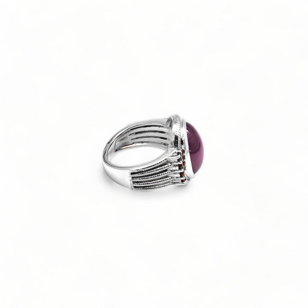 Sterling Silver Garnet Ring SSR346