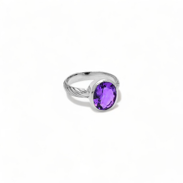 Sterling Silver Amethyst Ring SSR347