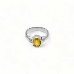 Sterling Silver Citrine Ring SSR348