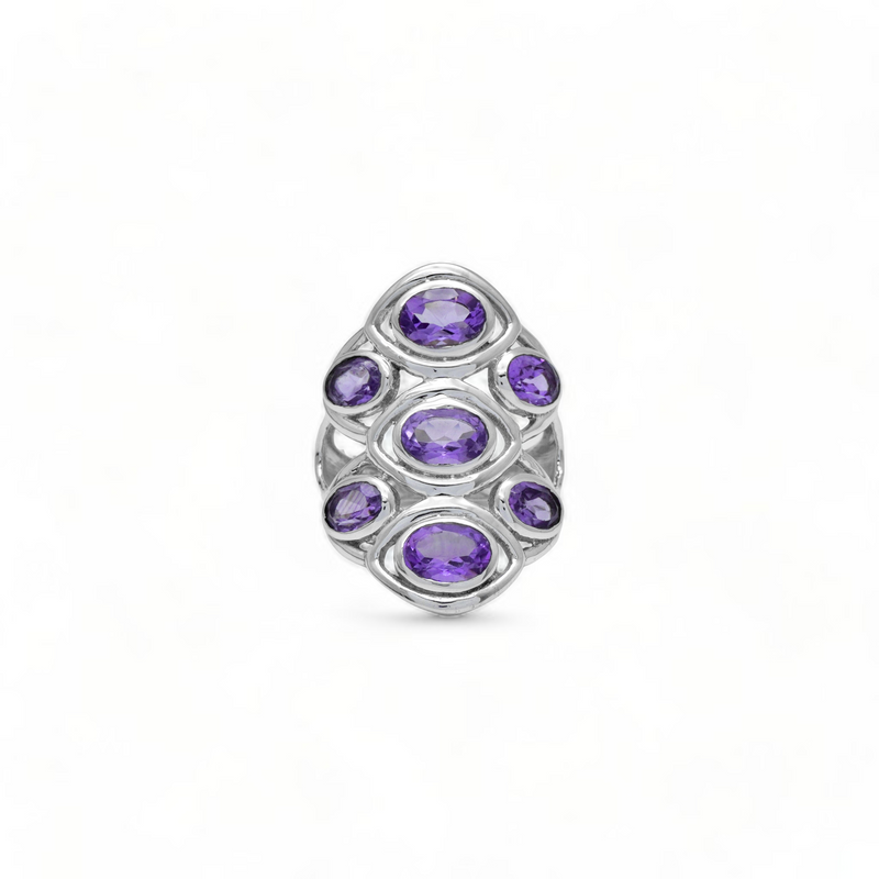 Sterling Silver Amethyst Ring SSR356