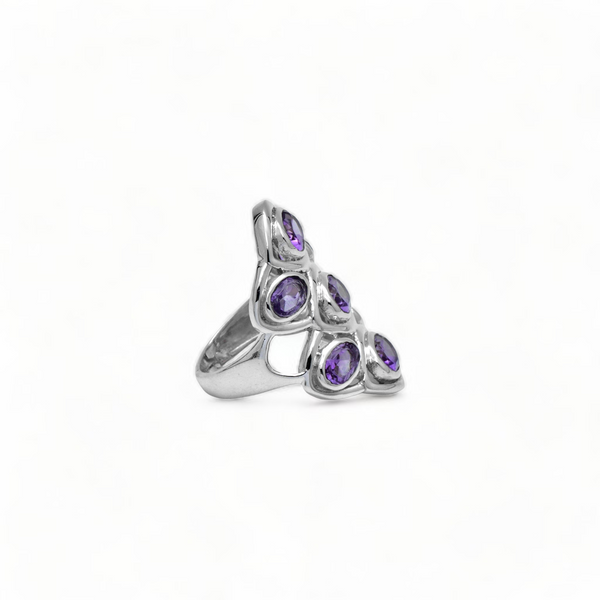 Sterling Silver Amethyst Ring SSR356
