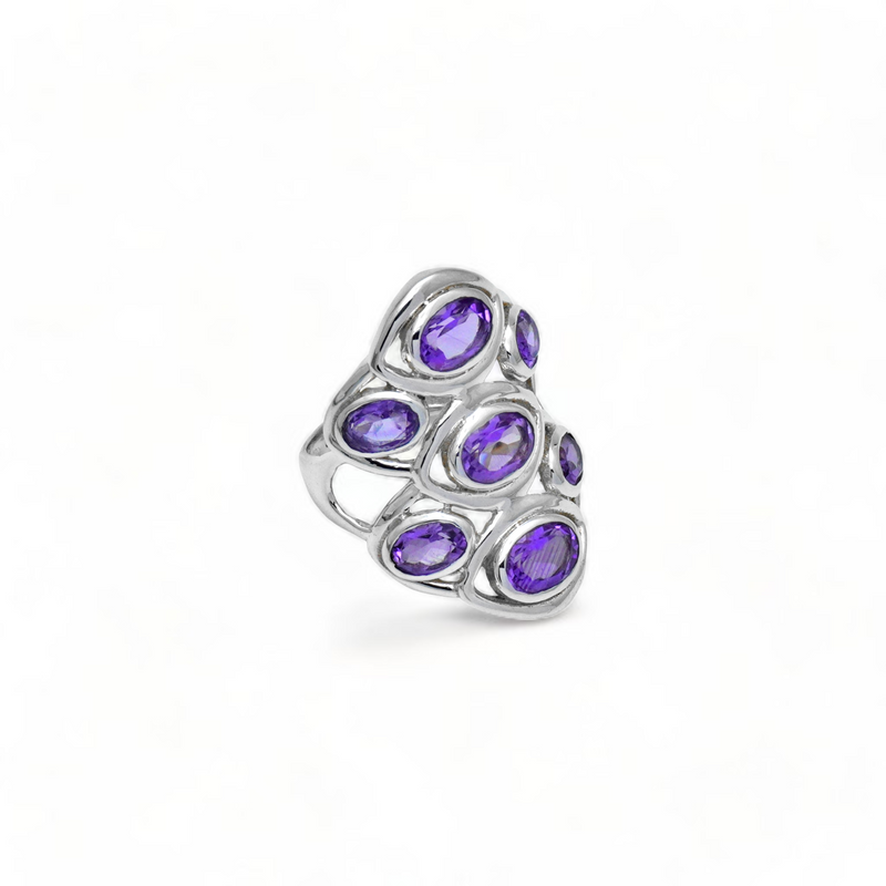 Sterling Silver Amethyst Ring SSR356