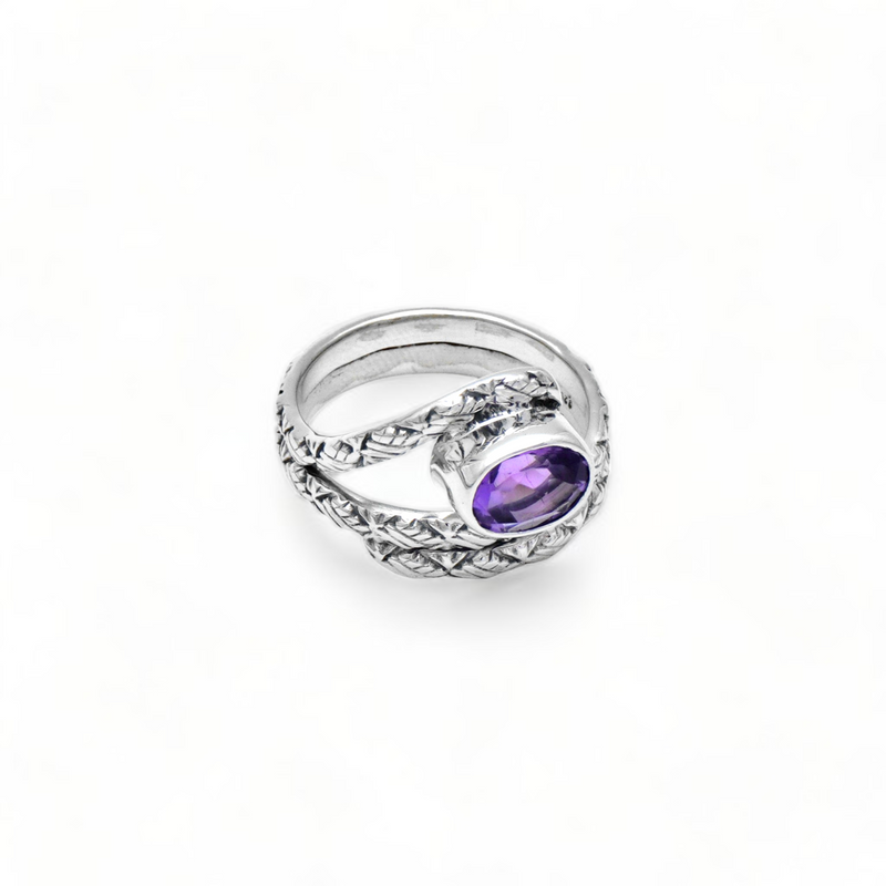 Sterling Silver Amethyst Ring SSR354