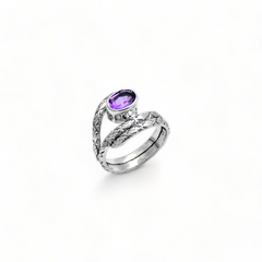 Sterling Silver Amethyst Ring SSR354