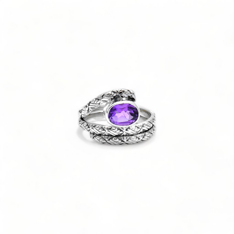 Sterling Silver Amethyst Ring SSR354