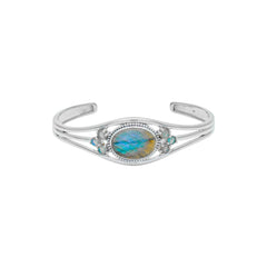 Sterling Silver Labradorite Cuff Bracelet SSBR84