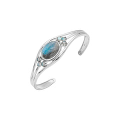 Sterling Silver Labradorite Cuff Bracelet SSBR84