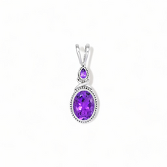 Sterling Silver Amethyst Pendant SSP217