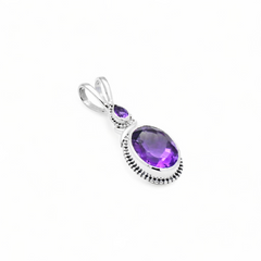 Sterling Silver Amethyst Pendant SSP217