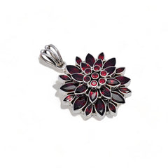 Sterling Silver Garnet Pendant SSP145