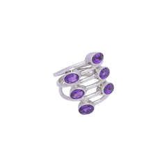 Sterling Silver Amethyst Ring SSR162