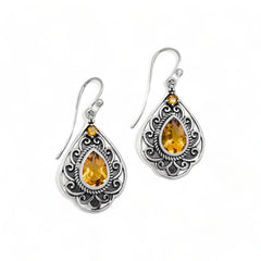 Sterling Silver Citrine Earrings SSER215