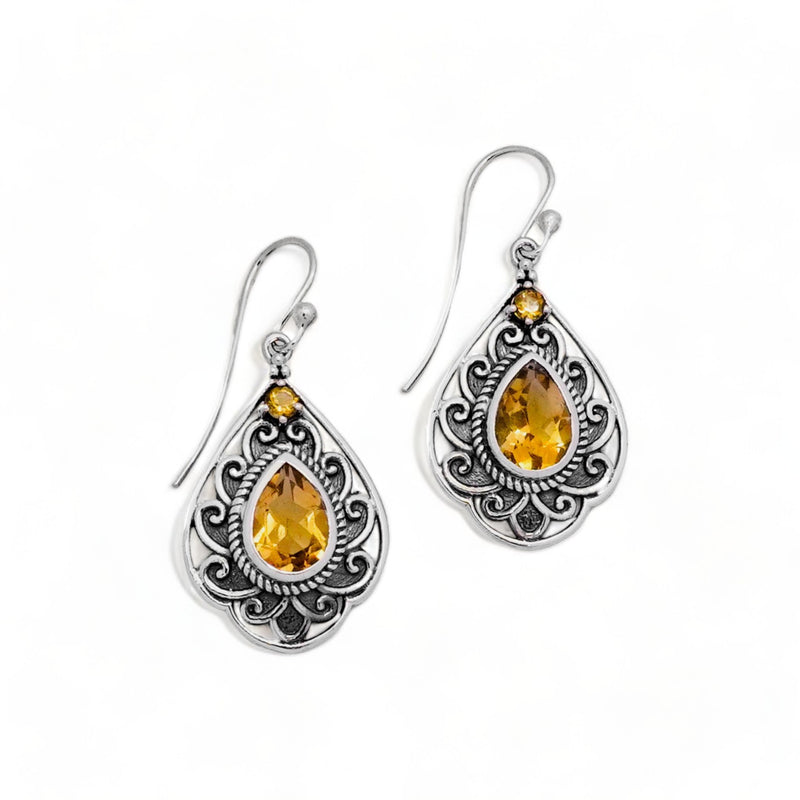 Sterling Silver Citrine Earrings SSER215