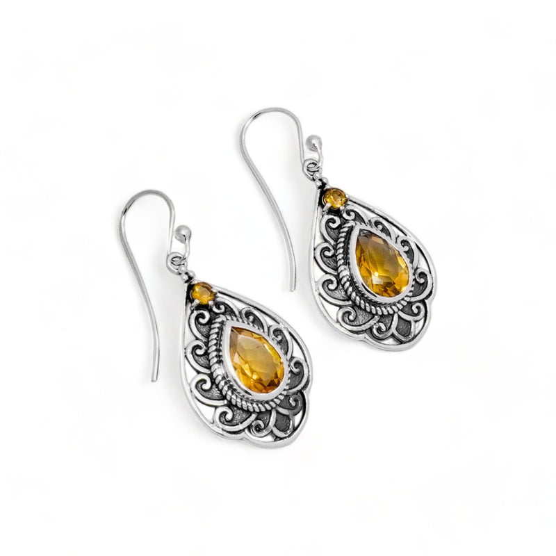 Sterling Silver Citrine Earrings SSER215
