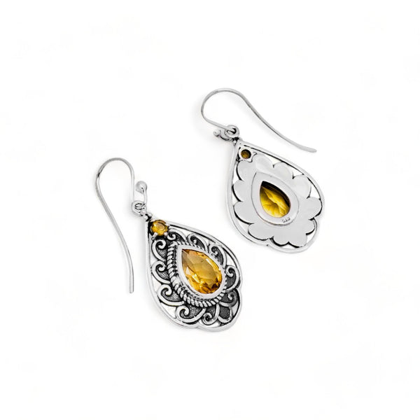 Sterling Silver Citrine Earrings SSER215